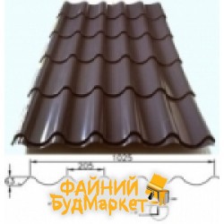 Стальной мир Металлочерепица Элит 0,5мм, полиэстер