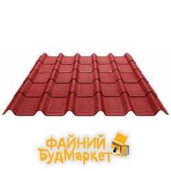 Ондувилла Еврошифер лист 1060х400мм, красный классик