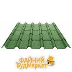 Ондувилла Еврошифер лист 1060х400мм, зеленый классик