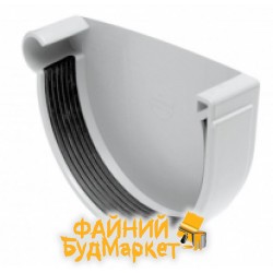 Rainway Заглушка желоба, правая, d=130мм, белая