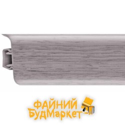 Росмат Рико Лео Плинтус пластиковый №102 Ольха серая, 56х22х2500мм