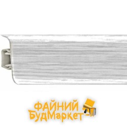 Росмат Рико Лео Плинтус пластиковый №112 Ясень серый, 56х22х2500мм