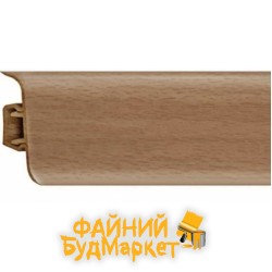 Росмат Рико Лео Плинтус пластиковый №111 Бук темный, 56х22х2500мм