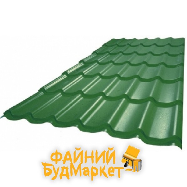 Роанто Металлочерепица Монтеррей 0,4мм, RAL 6005