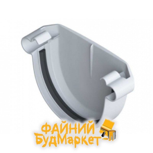 Акведук Заглушка желоба, белая