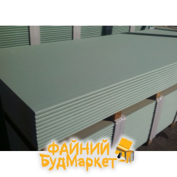 Knauf Влагостойкий гипсокартон 12,5x1200x2000мм